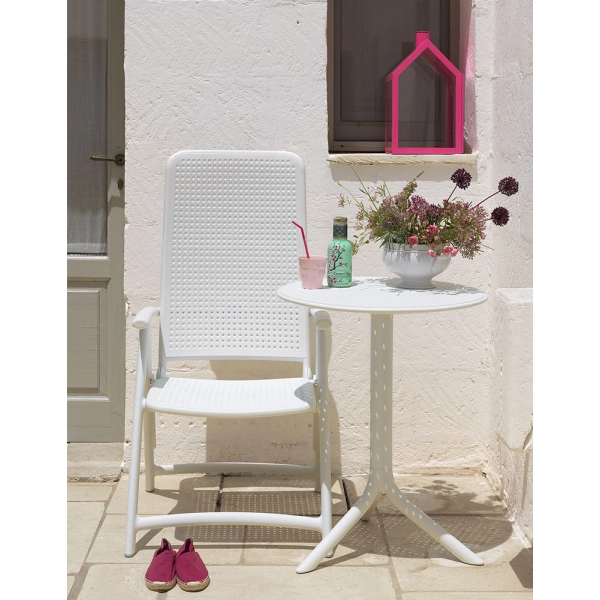 Stolik ogrodowy okrągły 60 cm STEP TORTORA ciemny beż, Nardi